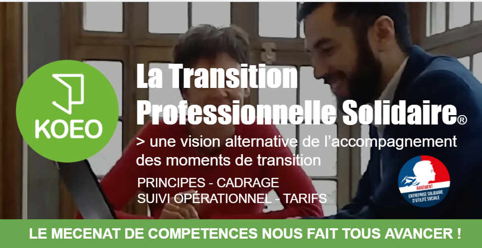 Photo avec logo sur la transition professionnelle solidaire.